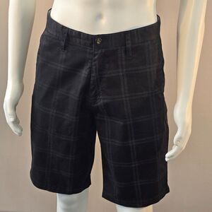 VOLCOM Frickin Plaid Short Mens Size 31 Black Gray